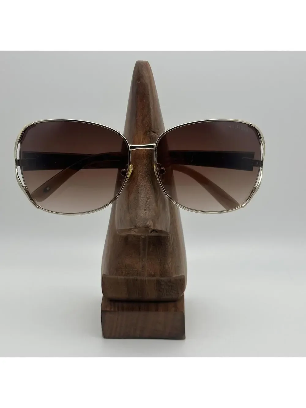Tommy Hilfiger Brown Gradient Sunglasses Silver Metal Frame